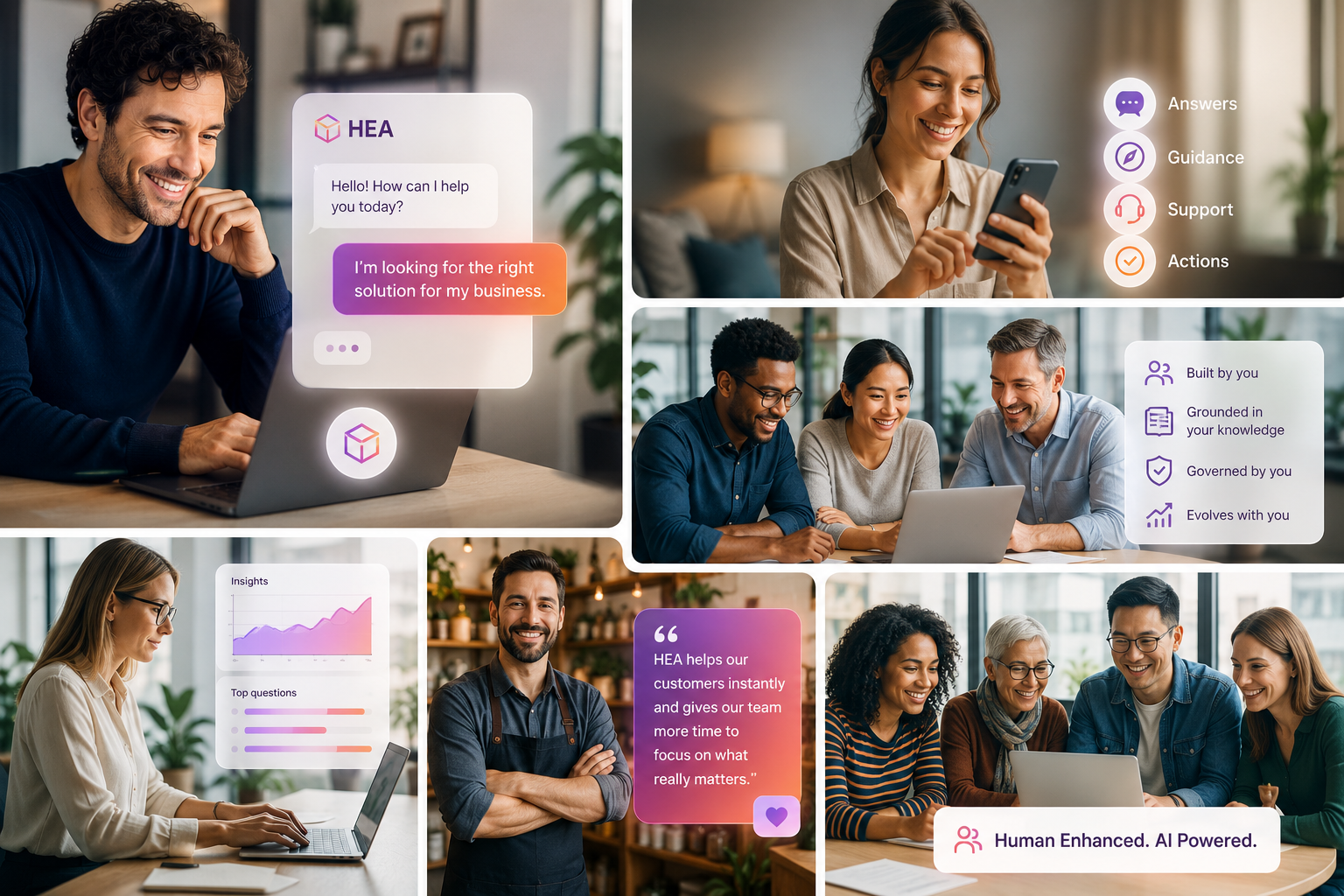 People using Human-Enhanced Agents